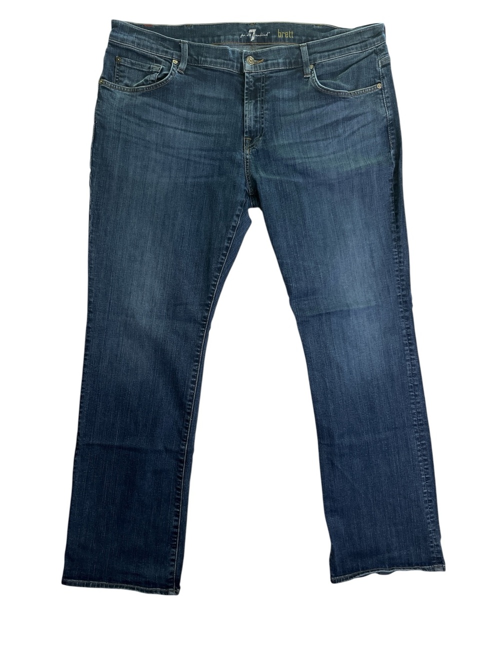 7 For All Mankind Brett Jeans Men’s Size 40x33 Straight Stretch Premium Denim